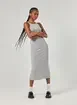 Vestido Midi Halter Em Malha