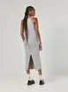 Vestido Midi Halter Em Malha