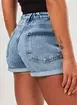 Short Mom Jeans Com Elástico