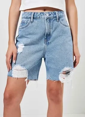 Bermuda Jeans Desfiada