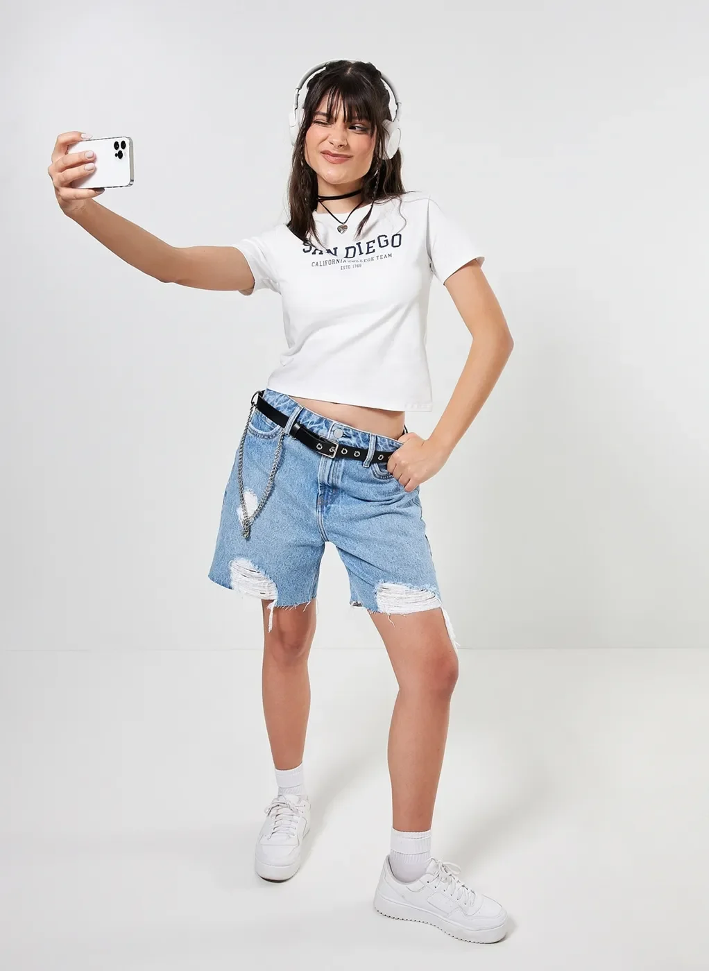 Bermuda Jeans Desfiada