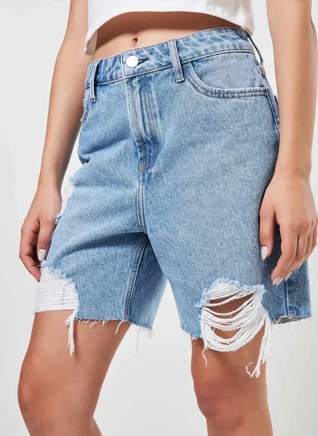 Bermuda Jeans Desfiada