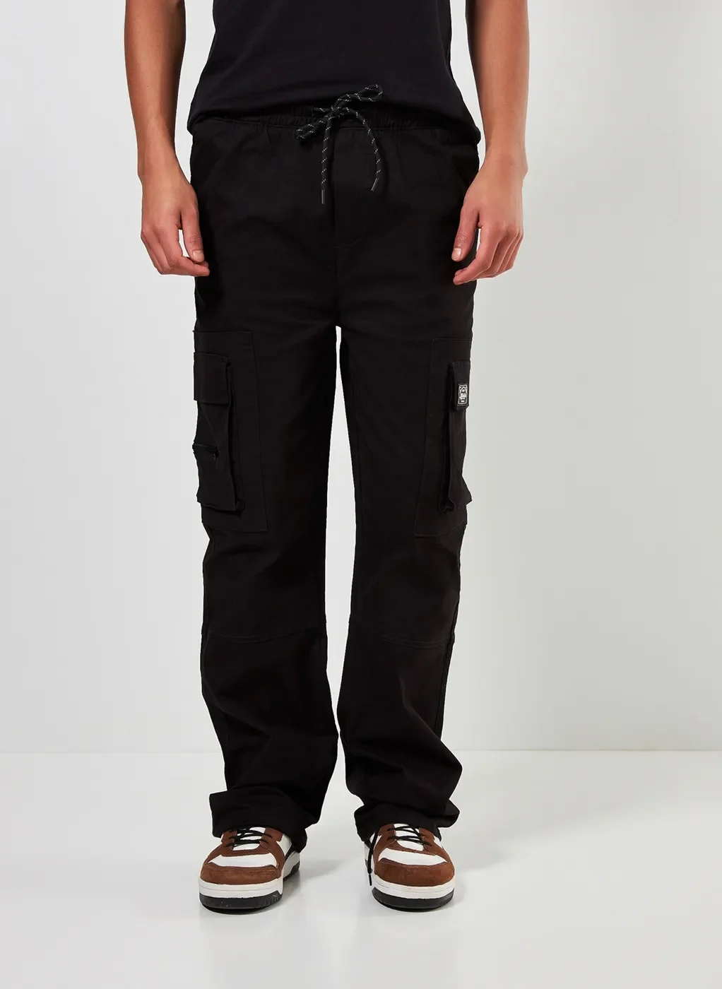 Calça Em Sarja Reta Cargo