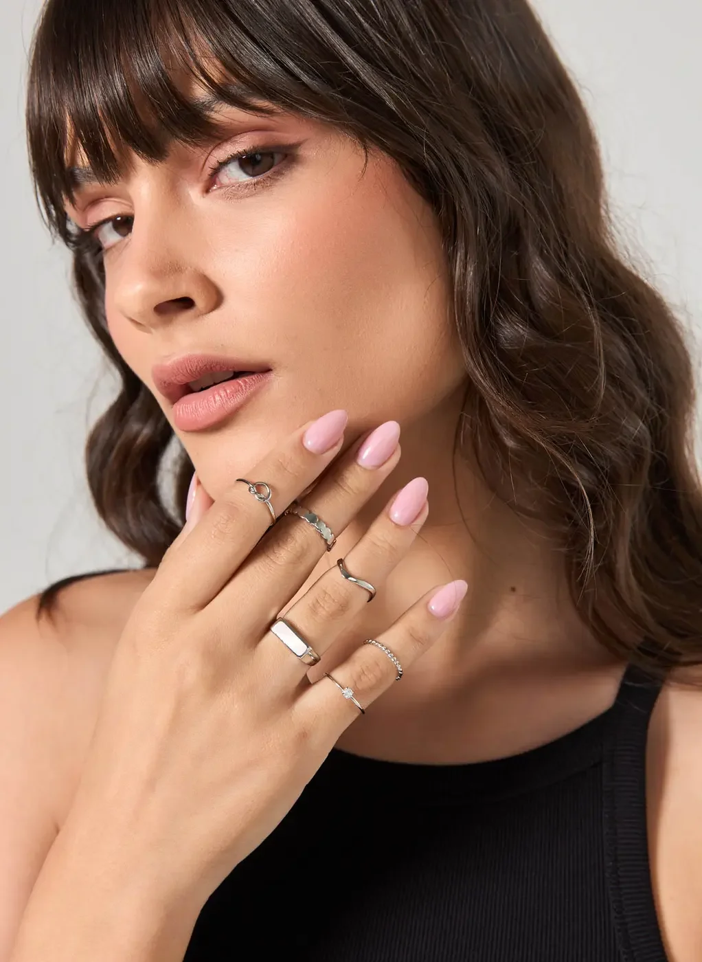 Kit 6 Anéis E Falanges Prateados