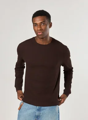 Camiseta Manga Longa Com Textura