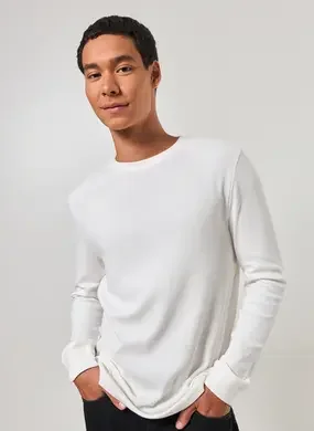 Camiseta Manga Longa Com Textura