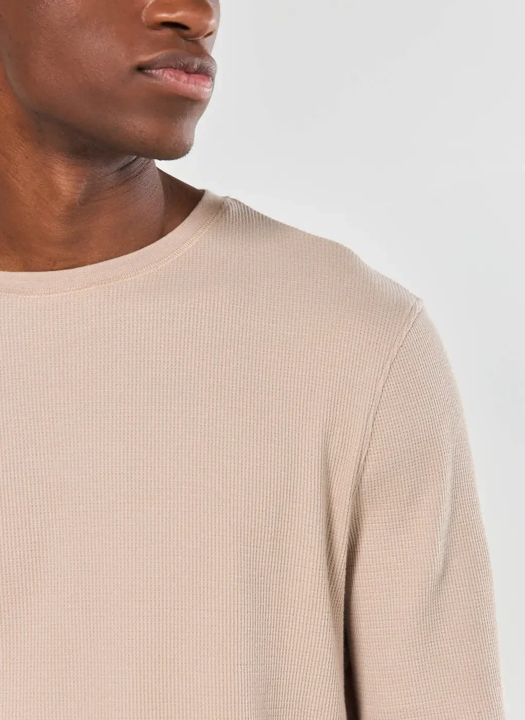 Camiseta Manga Longa Com Textura