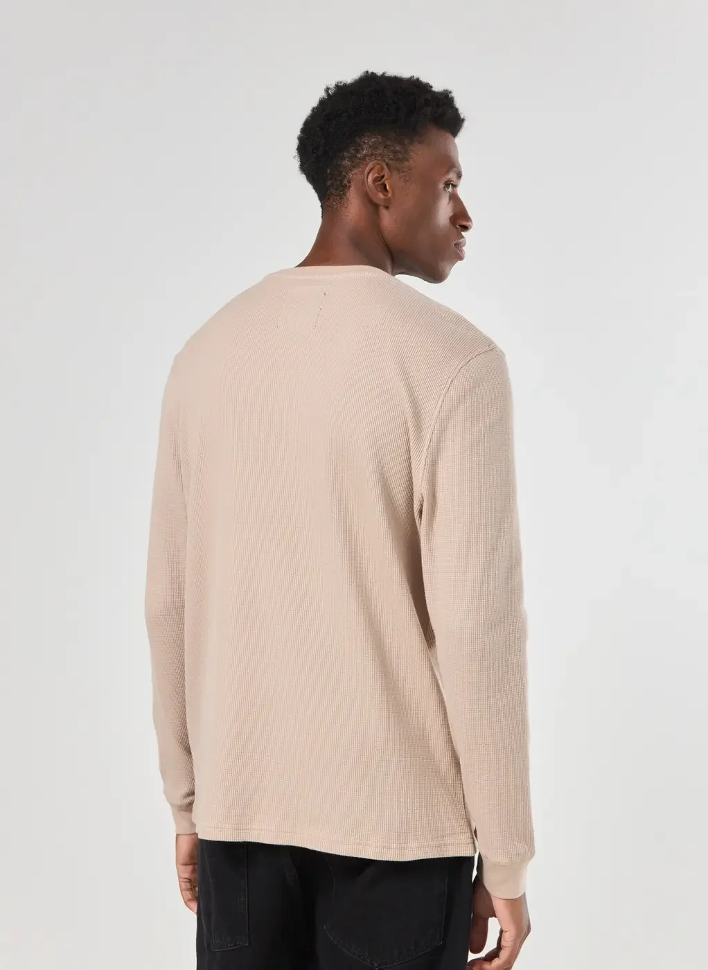 Camiseta Manga Longa Com Textura