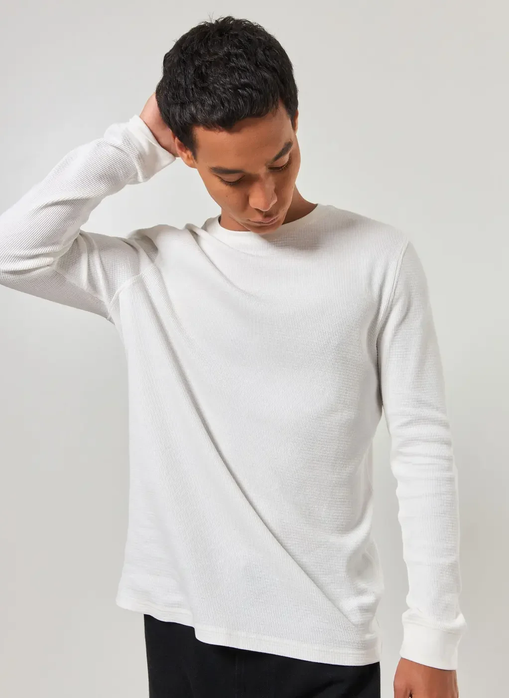 Camiseta Manga Longa Com Textura