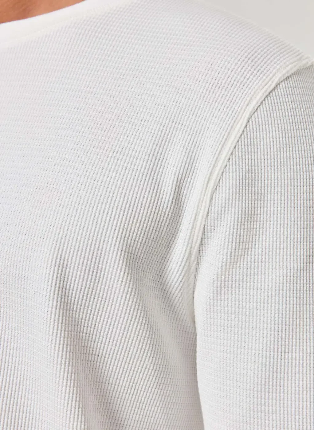 Camiseta Manga Longa Com Textura