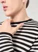 Blusa Manga Longa Em Tricô Listrado