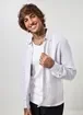 Camisa Manga Longa Com Linho