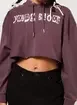 Blusão De Moletom Cropped Com Capuz