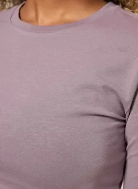 Blusa Cropped Básica Manga Longa