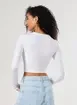 Blusa Cropped Básica Manga Longa