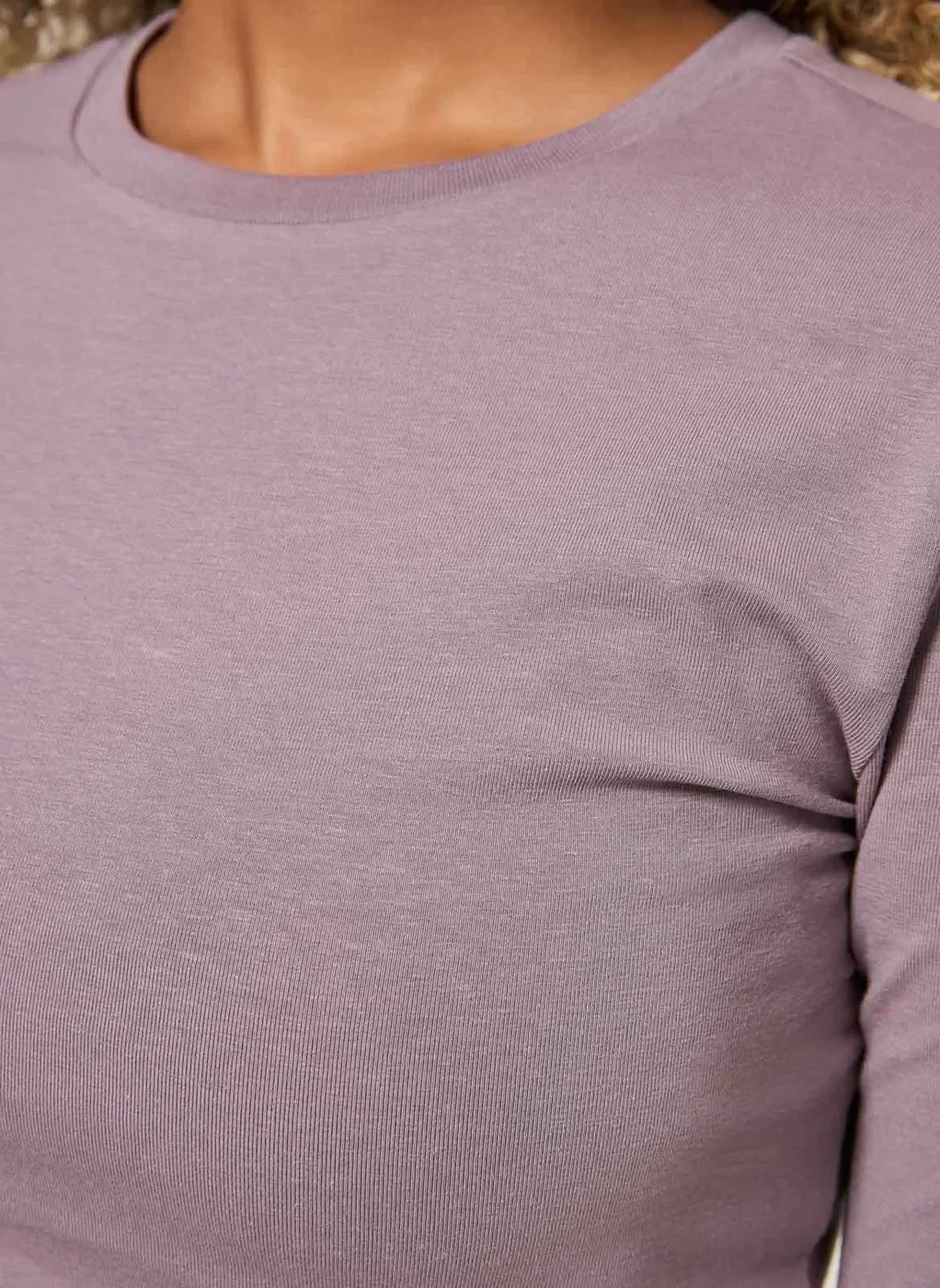 Blusa Cropped Básica Manga Longa