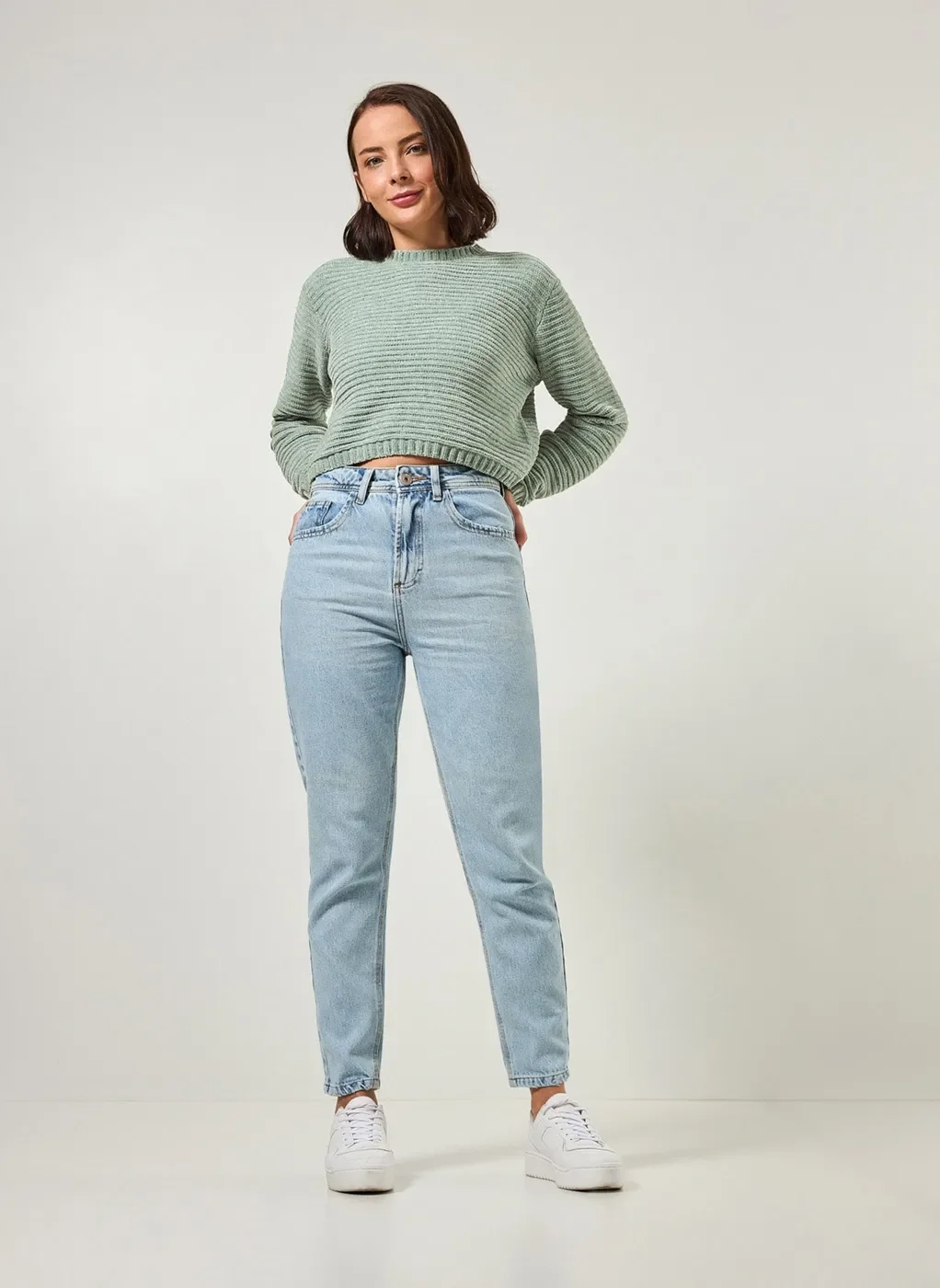 Blusa De Tricô Chenille Canelado