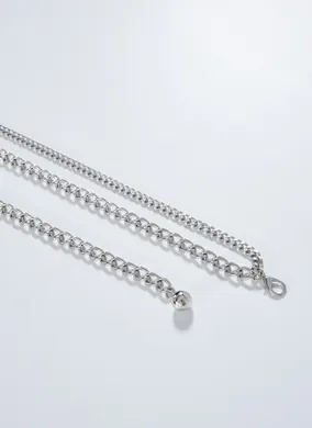 Cinto De Correntes Prateadas