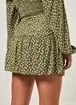 Short Saia Rodado Verde Florzinhas