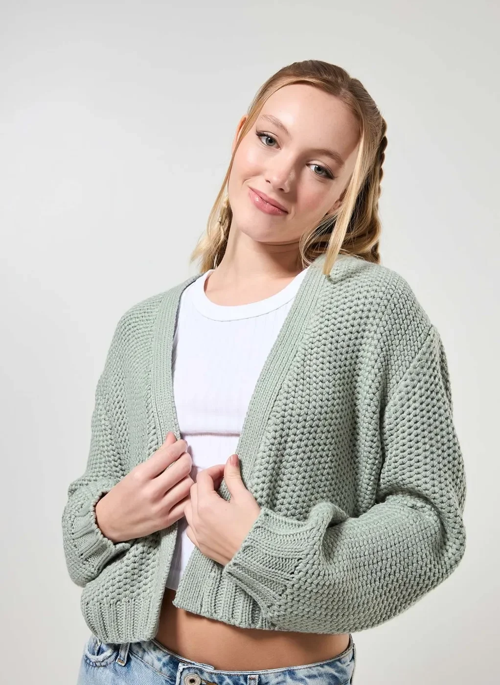 Cardigan Em Tricô Encorpado