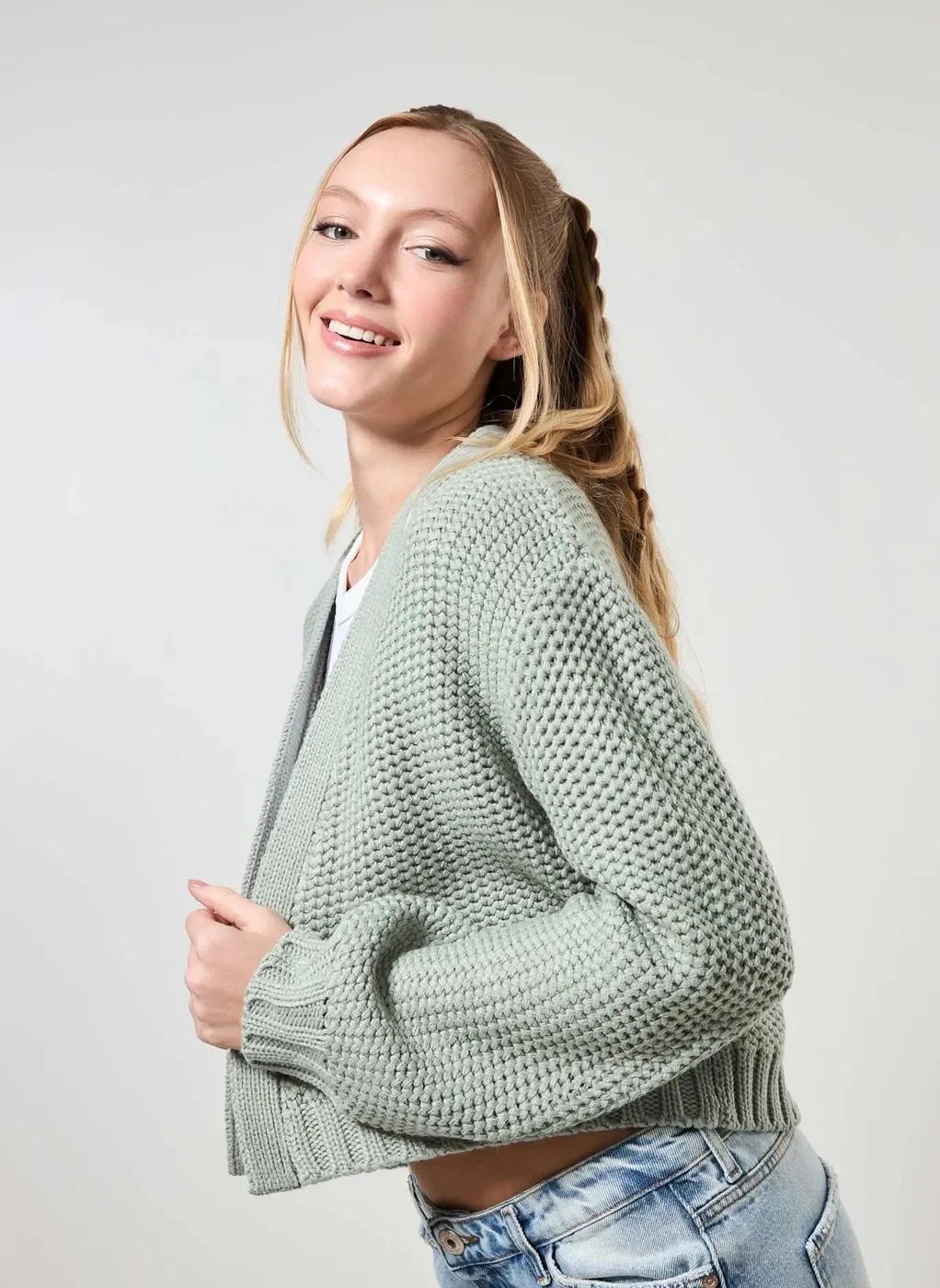 Cardigan Em Tricô Encorpado