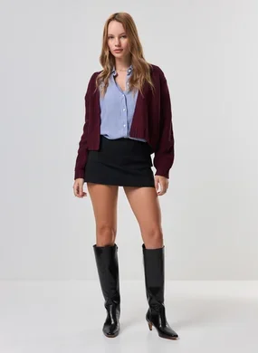 Cardigan Em Tricô Encorpado