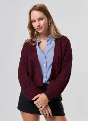 Cardigan Em Tricô Encorpado