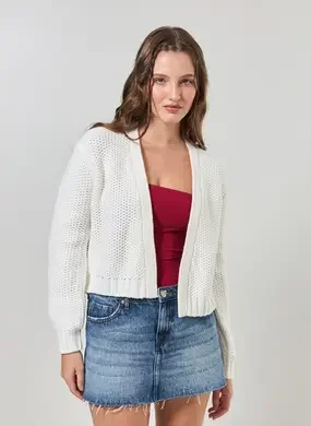 Cardigan Em Tricô Encorpado