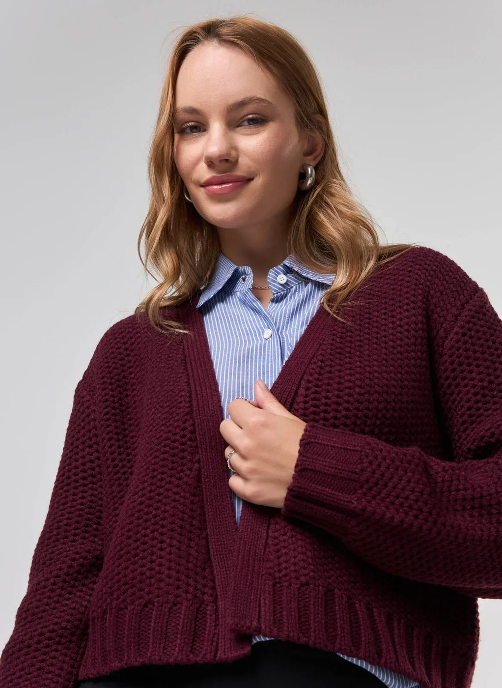 Cardigan Em Tricô Encorpado