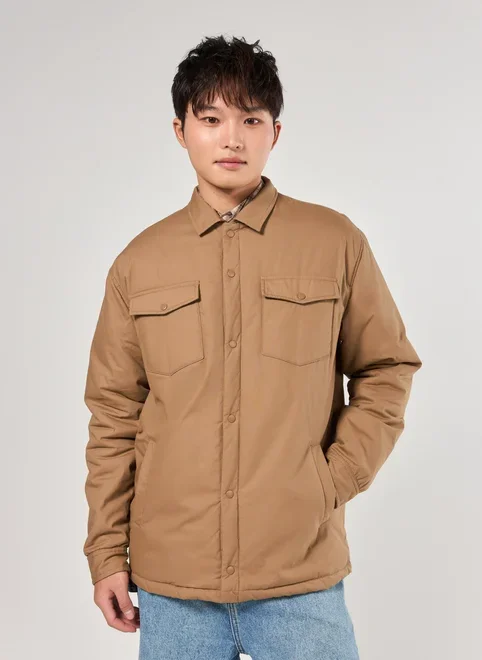 Jaqueta Acolchoada Estilo Camisa