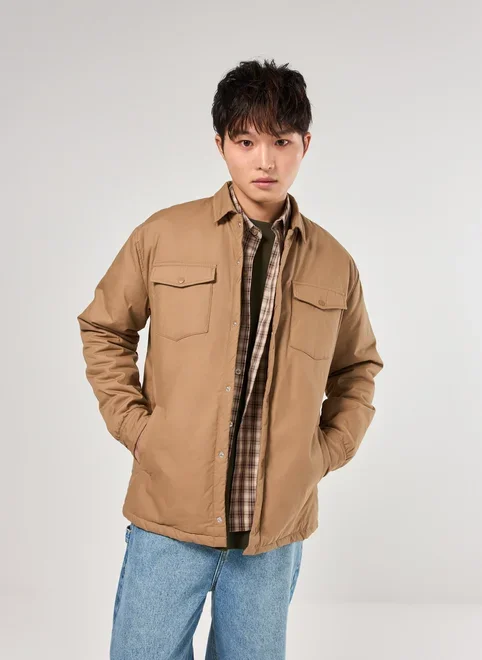 Jaqueta Acolchoada Estilo Camisa