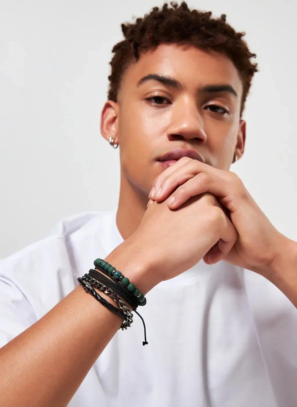 Pulseiras Preto Com Verde Escuro