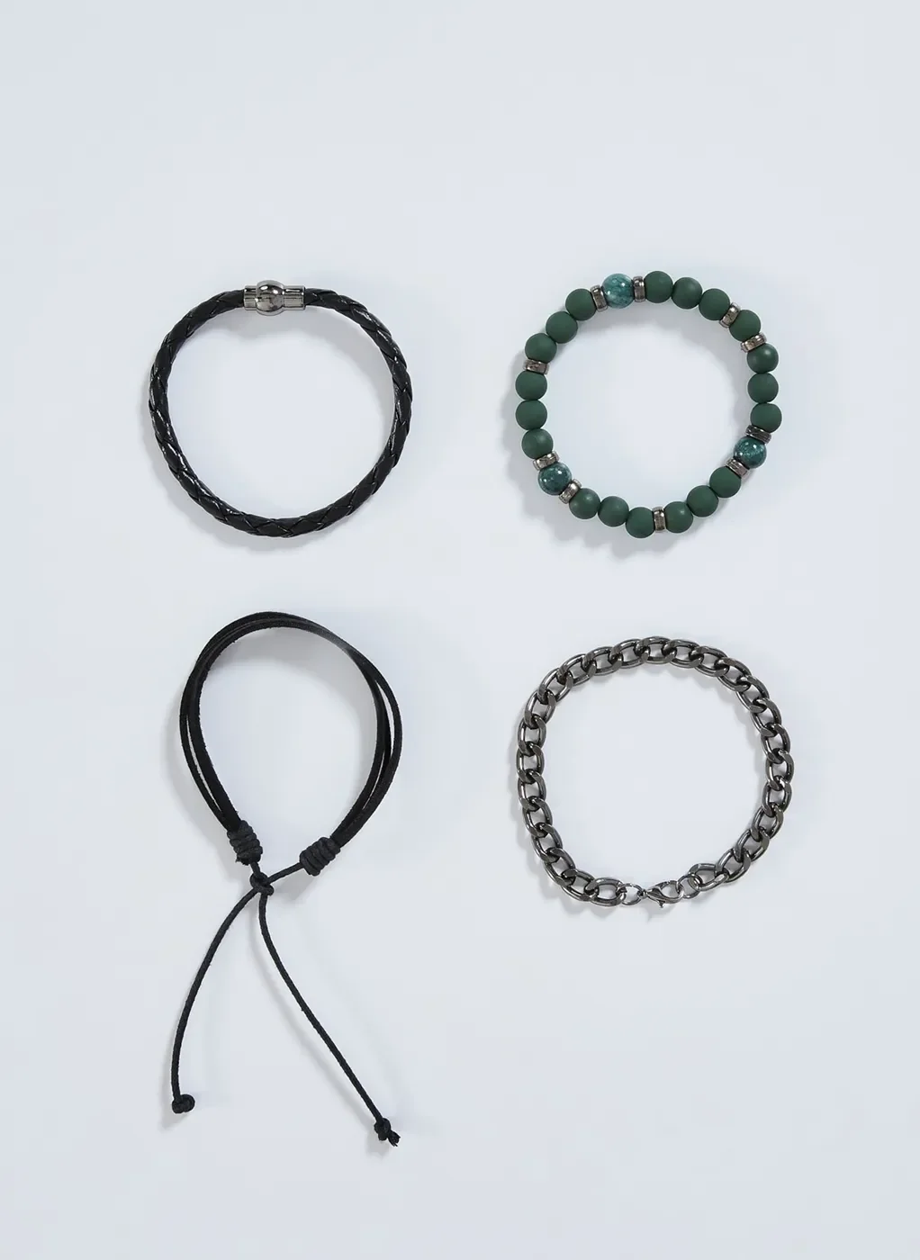 Pulseiras Preto Com Verde Escuro