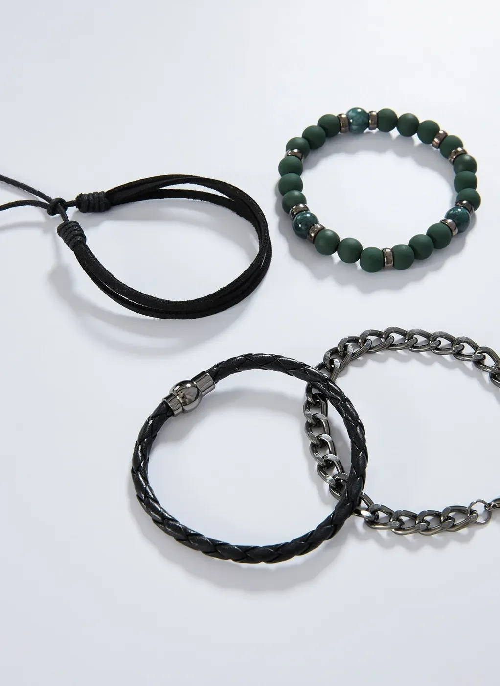 Pulseiras Preto Com Verde Escuro