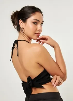 Cropped Frente Única Preto