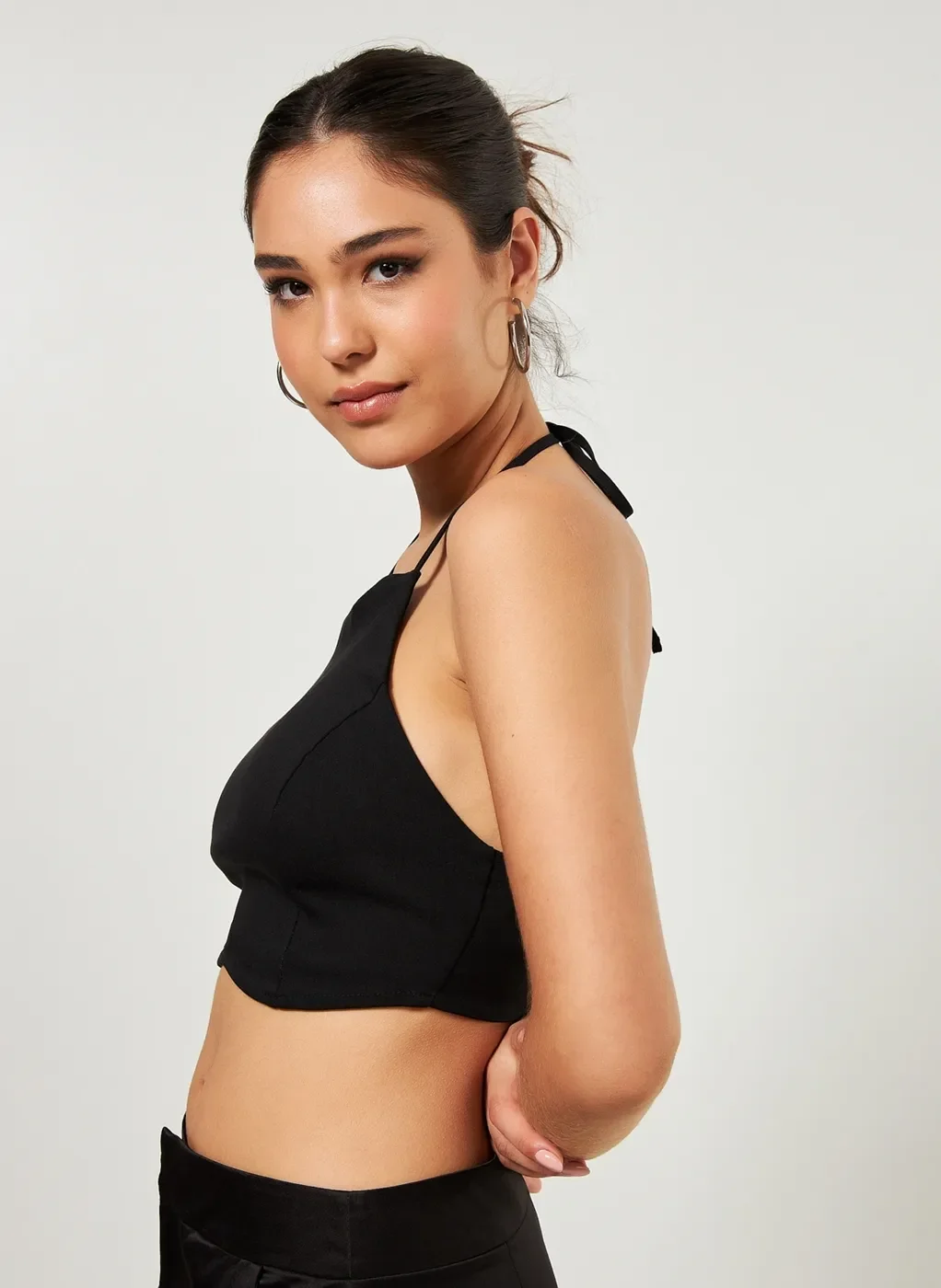 Cropped Frente Única Preto