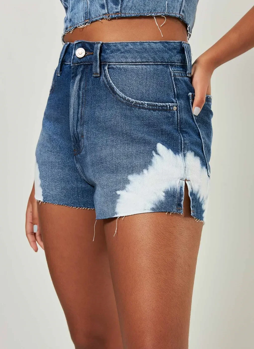 Short Mom Jeans Com Tie Dye