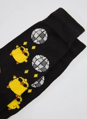 Meia Preta Pintinho Na Balada