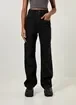 Calça Wide Leg Cargo Em Jeans Preto
