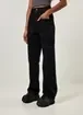 Calça Wide Leg Cargo Em Jeans Preto