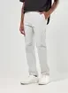 Calça Chino Slim Em Sarja Cinza