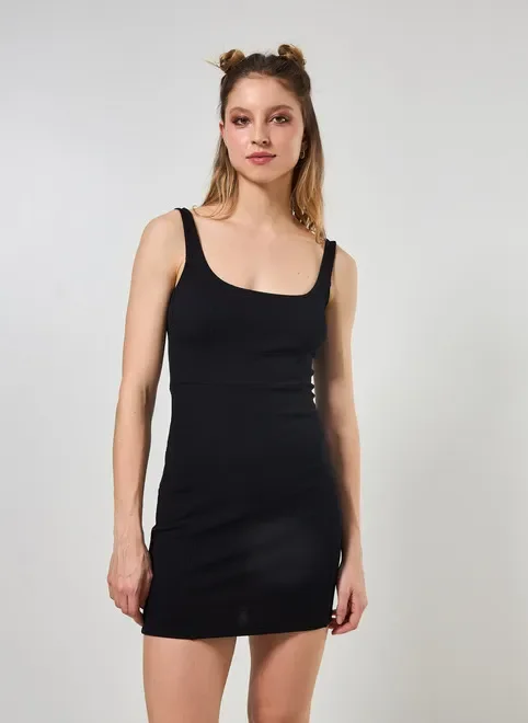 Vestido Tubinho Com Costuras Marcantes