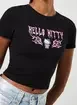Blusa Mini Tee Preta Hello Kitty
