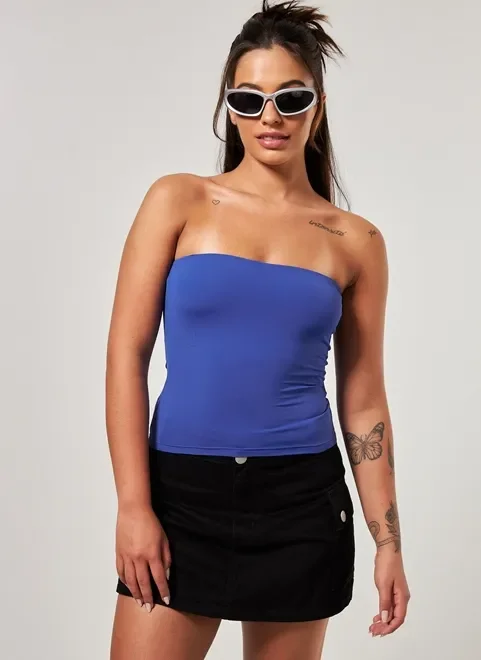 Blusa Tube Top Em Poliamida