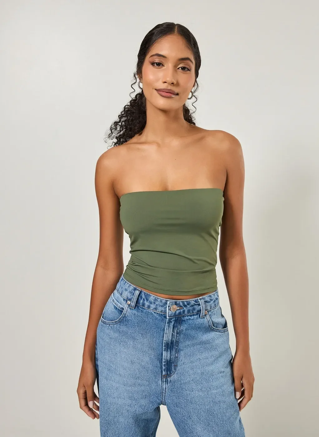 Blusa Tube Top Em Poliamida