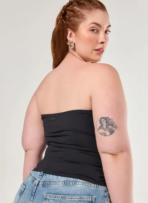 Blusa Tube Top Em Poliamida