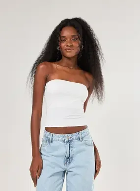 Blusa Tube Top Em Poliamida