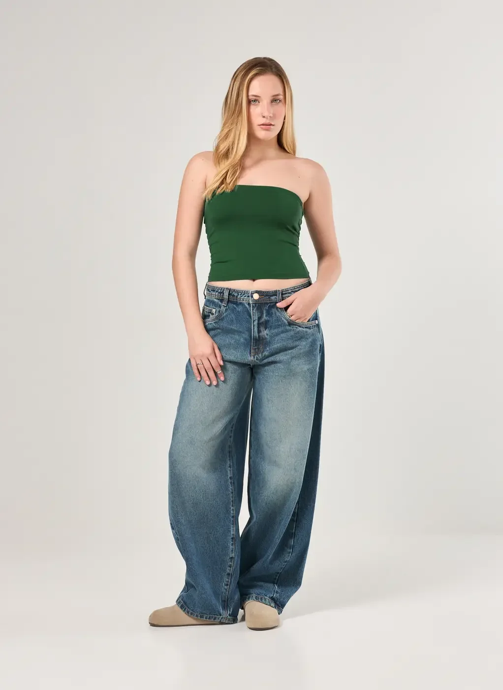 Blusa Tube Top Em Poliamida