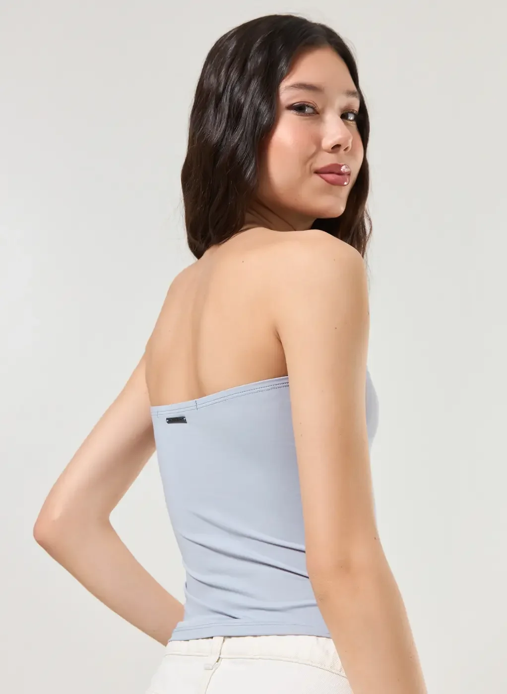 Blusa Tube Top Em Poliamida