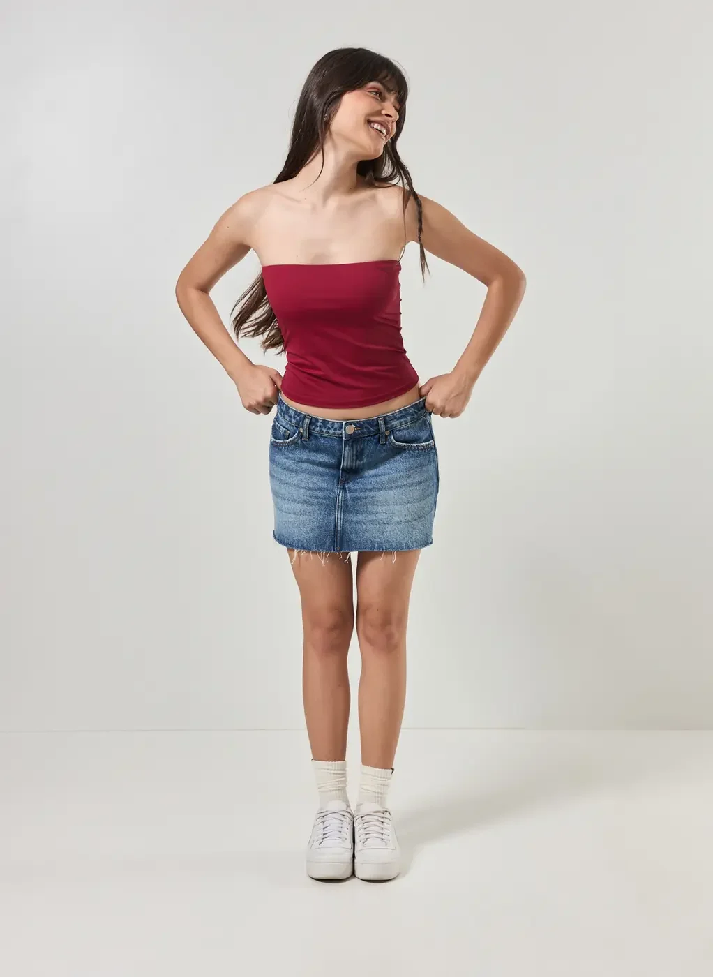 Blusa Tube Top Em Poliamida